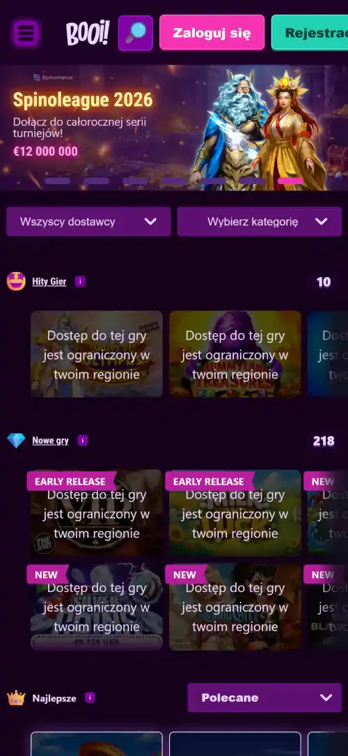 Polska wersja Booi otwarta w mobilnej przeglądarce